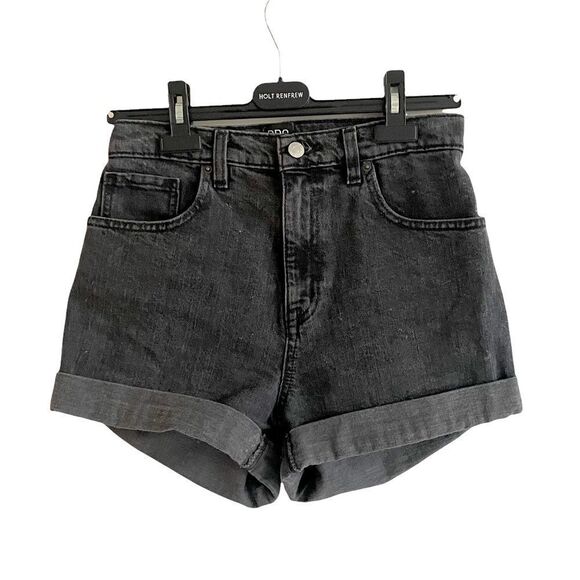 BDG Urban Outfitters Washed Black Mom High-Rise Denim Shorts 27 - Picture 2 of 13
